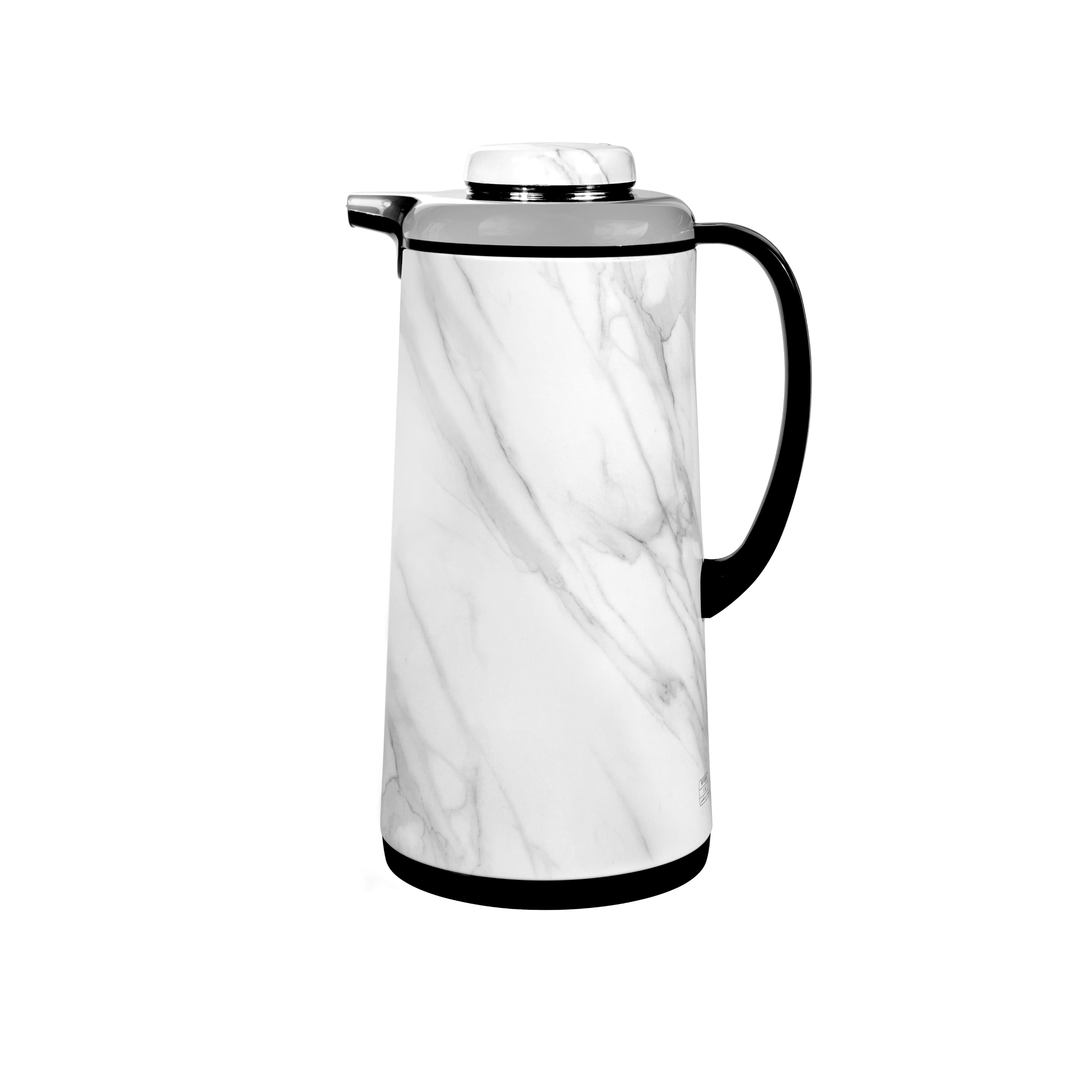 Royalford 1.3L Double Wall Vacuum Flask Marble Designed - Heat Insulated Thermos For Long Hour Heat