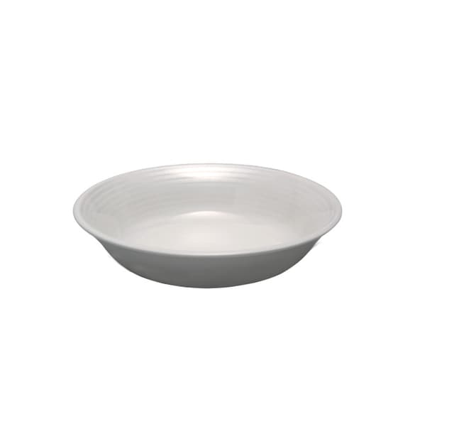 Royalford RF5847 5.5inch Melamine Ware Flat Bowl Portable, Lightweight Bowl Breakfast Cereal Dessert Serving Bowl | Ideal for Rice, Pasta, Deserts, Icecream & More (White)