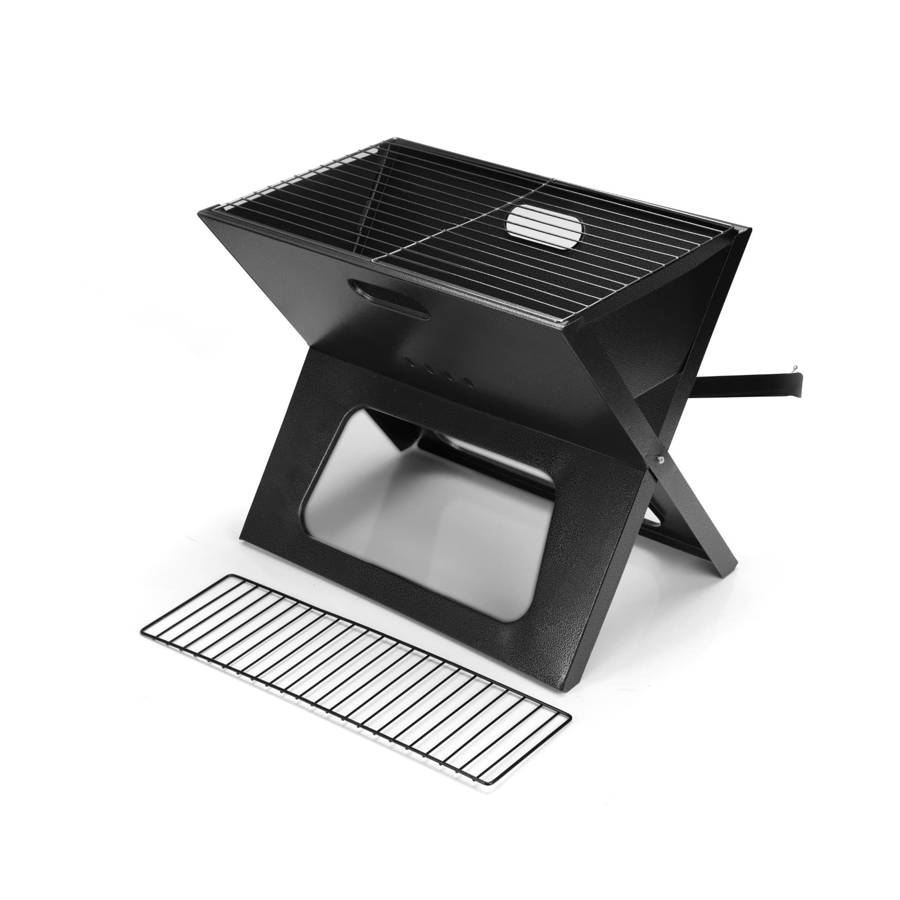 Royalford Foldable Bbq - Portable Charcoal Barbecue Grill, Bbq Grill Iron Foldable Barbecue Smoker