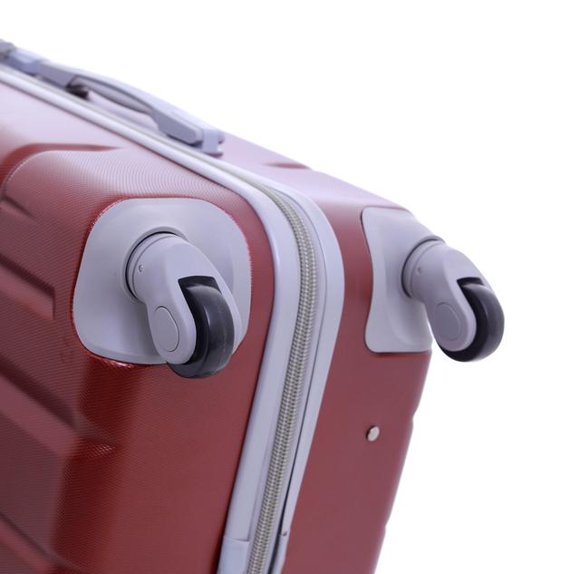 طقم حقائب سفر 3 حقائب مادة ABS بعجلات دوارة (20 ، 24 ، 28) بوصة أحمر كستنائي PARA JOHN - Abs Hard Trolley Luggage Set, Maroon - SW1hZ2U6MzY1MTQ1