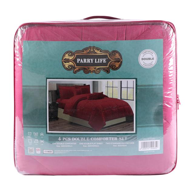 PARRY LIFE 4 Pcs  Comforter 1 Double Comforter, 1 Double Flat Sheet ,2 Standard Pillow Case - SW1hZ2U6NDE3ODA4