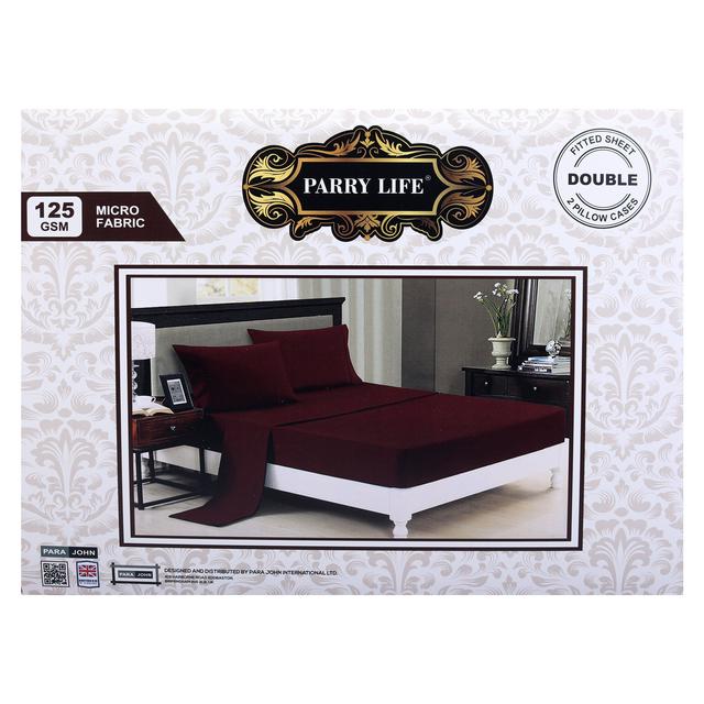 شرشف مزدوج و 2 غطاء وسادة PARRY LIFE Fitted Sheet - SW1hZ2U6NDE4MTY3