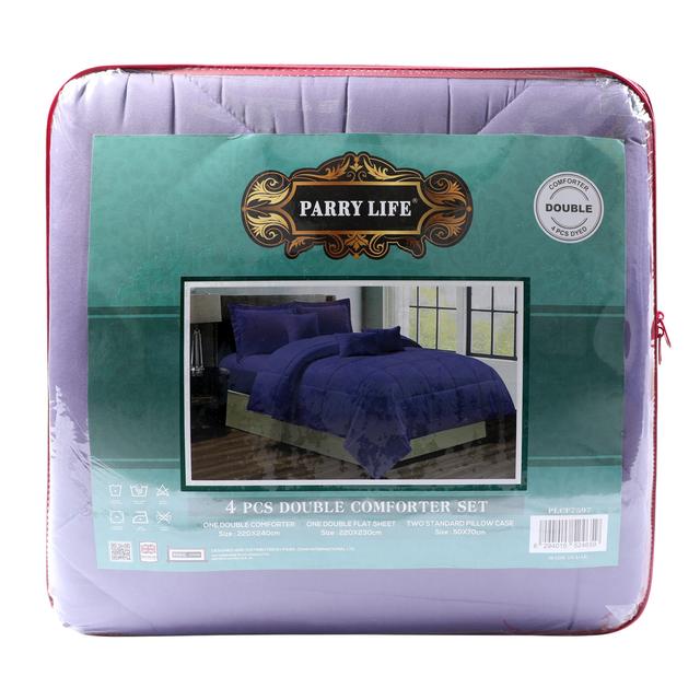 PARRY LIFE 4 Pcs  Comforter 1 Double Comforter, 1 Double Flat Sheet ,2 Standard Pillow Case - SW1hZ2U6NDE3ODIz