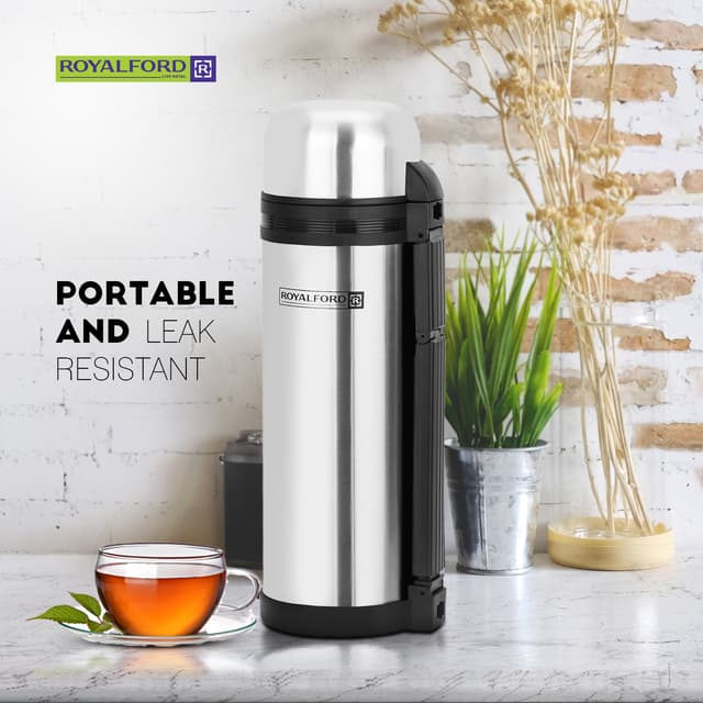 مطرة ماء ستانلس ستيل 1.2 لتر | Royalford Insulated Water Vacuum Bottle