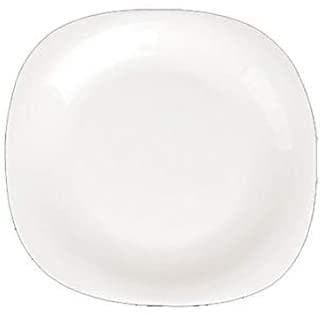 صحن تقديم زجاجي أوبال مربع 13 بوصة Royalford - 13Inch Opal Ware Square Dinner Plate Meal Plates Pasta Plates