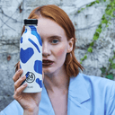 قنينة ماء معدنية - 500 مل - أبيض وأزرق -  URBAN Bottle (500ml) Lightest Insulated Stainless Steel Water Bottle, Eco-Friedly Reusable BPA - 24Bottles