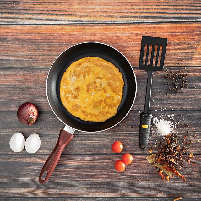 Royalford 2 Pcs Non-Stick Frying Pan 26Cm With Nylon Turner - Non -Stick 2 Layer 2.5Mm Thick - SW1hZ2U6MzkxNjg4