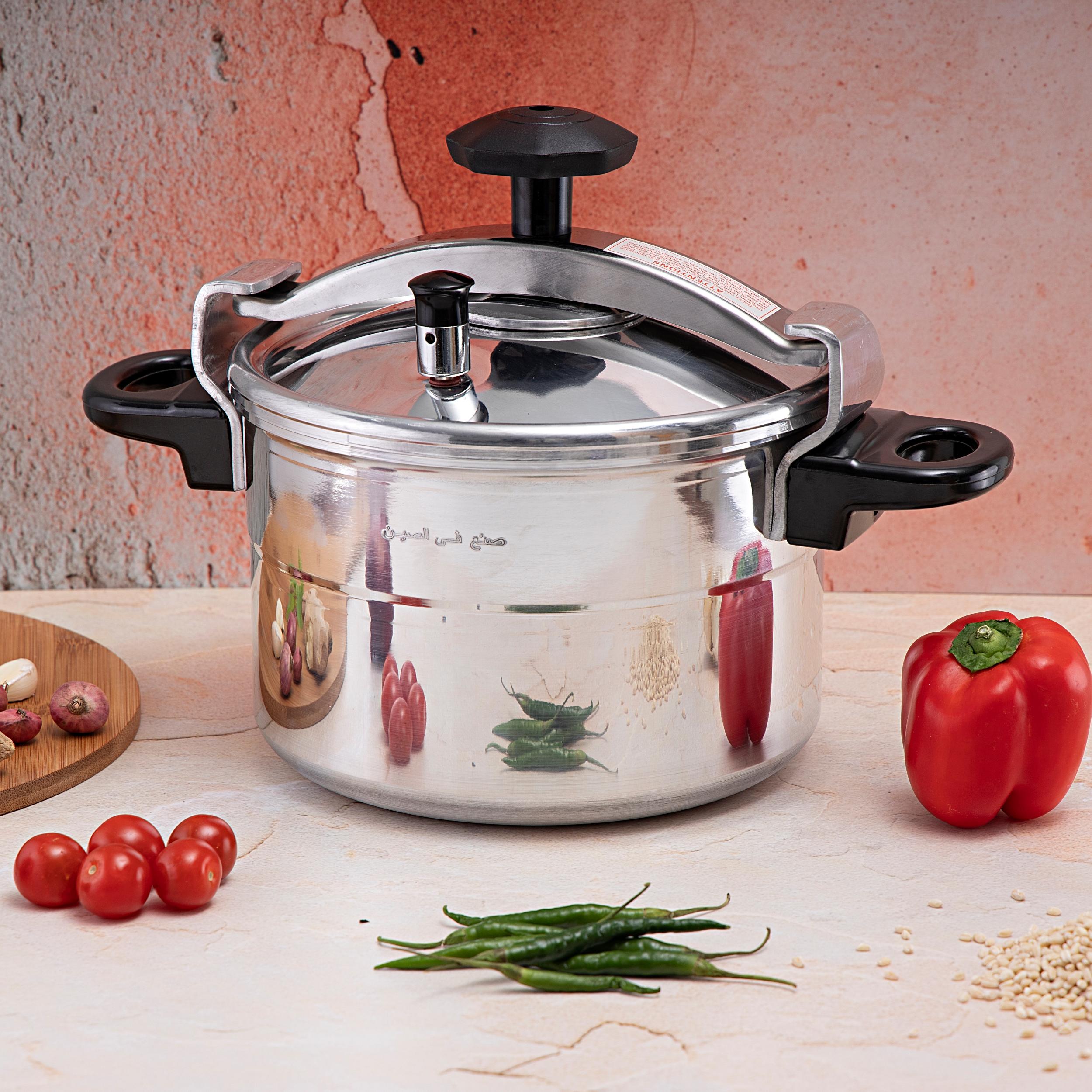 Royalford 5L Stainless Steel Pressure Cooker - Comfortable Handle