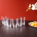 Royalford 6Oz 6Pcs Glass Tumber - Water Cup Drinking Glass