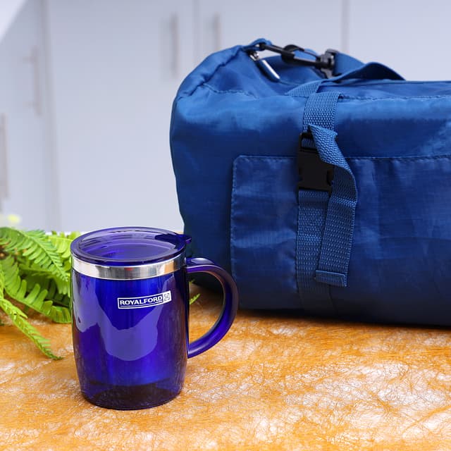 كوب سفري مع غطاء 14 أونصة Royalford - 14Oz Stainless Steel Travel Mug - Coffee Mug