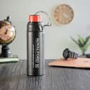Royalford Stainless Steel 800Ml Sports Bottle - Reusable Water Bottle Wide Mouth With Hanging Clip