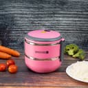 Royalford Double Layer Lunch Box - Leak-Proof & Airtight Lid Food Storage Container - High-Quality