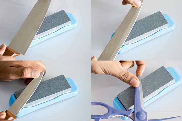 حجر شحذ سكاكين ( مسن سكين ) بوجهين برتقالي Royalford - Grinding Stone Knife Sharpener