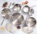 طقم قدور ستانلس ستيل 5 قطع من رويال فورد Royalford Stainless Steel Cookware Set - 164459