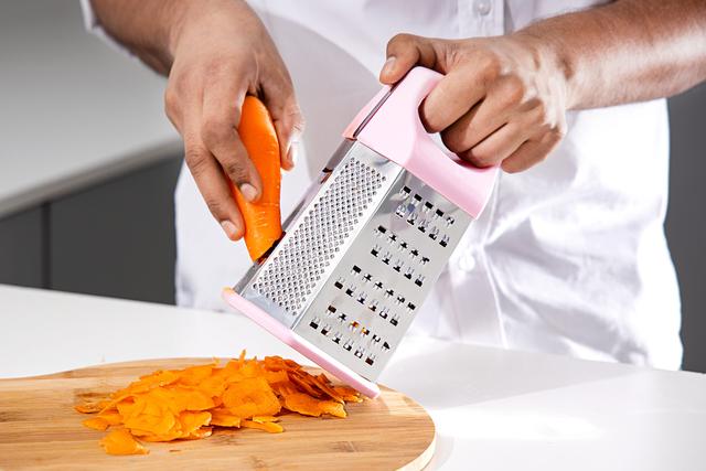 Delcasa Stainless Steel Hexagon Grater, DC1171 | 6 Side Grate, Slice And Zest | Sharp Blade & Easy Grip Handle | Best For Parmesan Cheese, Vegetables, Ginger - SW1hZ2U6NDI2MDQz