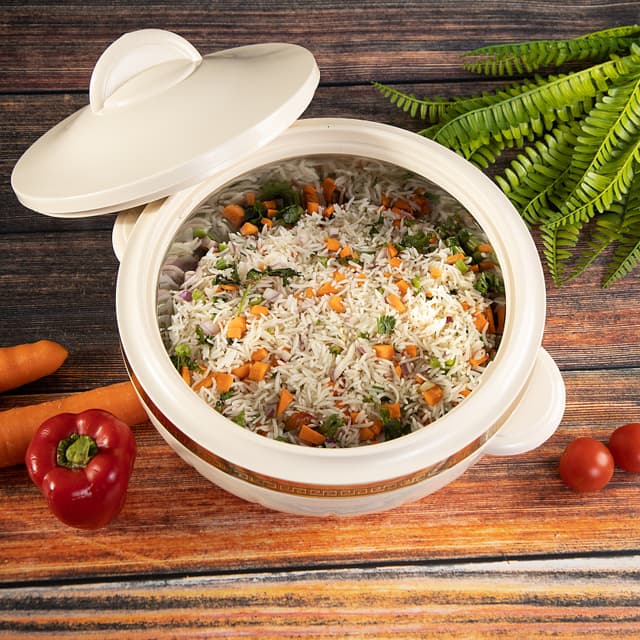 Royalford 2500 Ml Litre Classic Casserole - Thermal Casserole Dish - Double Wall Insulated Serving