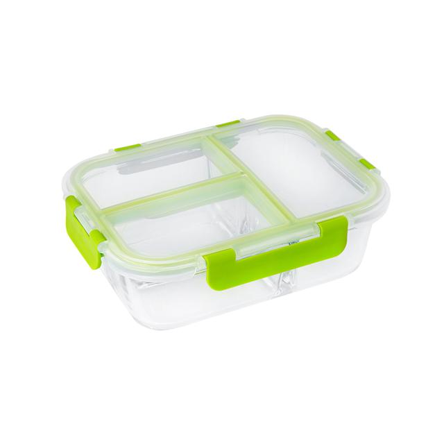 Royalford Food Storage Container With Compartments Rectangle Storage Box,  Plastic Sealable Food