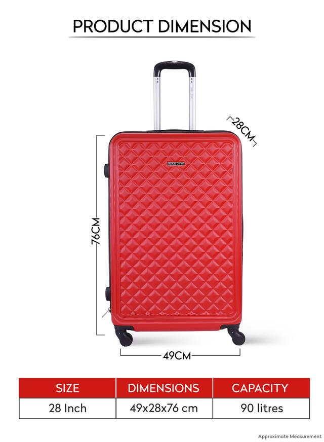 شنطة سفر قياس 28 بوصة لون أحمر PARA JOHN Single Size, 28" Checked-in luggage trolley - SW1hZ2U6NDM2NTUw