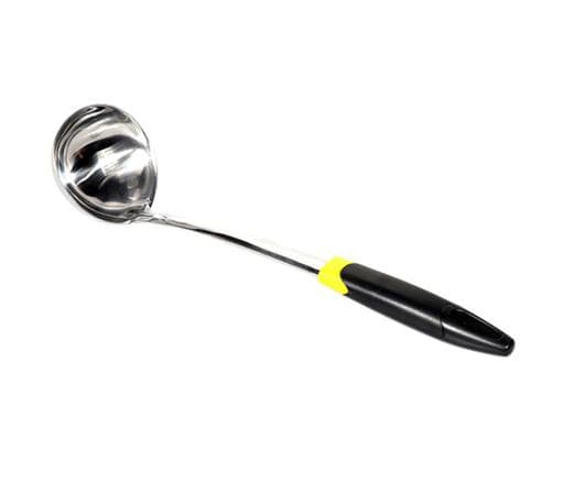 Royalford Stainless Steel Ladle With Abs Handle - Professional Soup Ladle With Long Wooden Handle