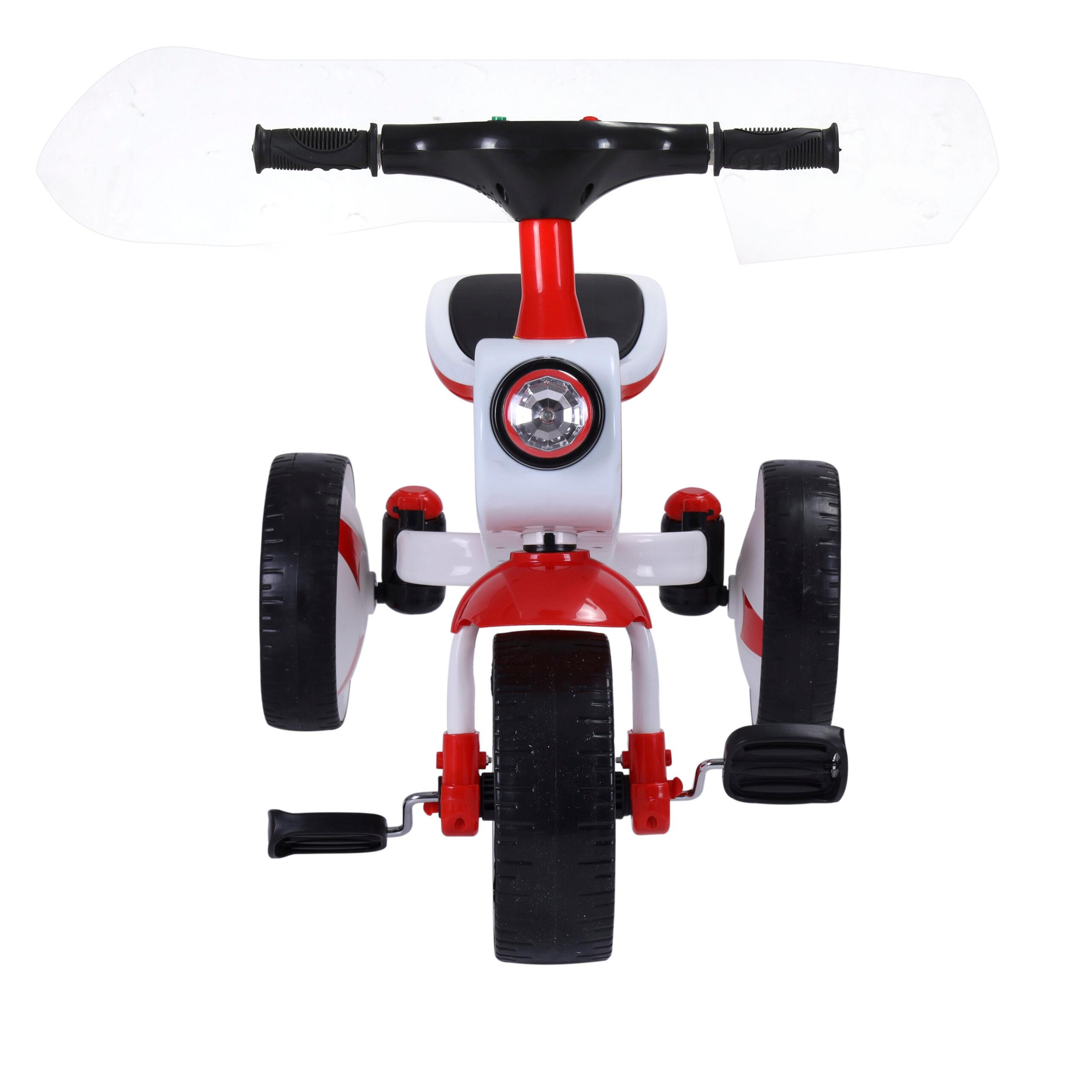 Baby Plus Tricycle - Ideal For Kids Age 1, Children'S Tricycle, Headlight With High Grip Anti-Slip