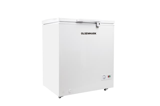 Olsenmark Chest Freezer 170L - Portable Refrigerator, Adjustable Thermostat Knob, Compact Refrigerator | Ideal for Retailers, Home, Medical, Restaurants & More