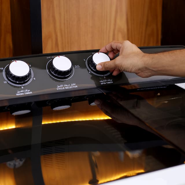 Olsenmark Semi Automatic Washing Machine, 14Kg - Twin Tub - Wash Power: 550W & Spin Power: 210W