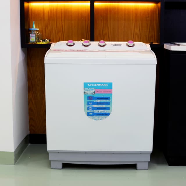 غسالة حوضين 14 كجم Twin Tub Semi Automatic Washing Machine من Olsenmark - 188585