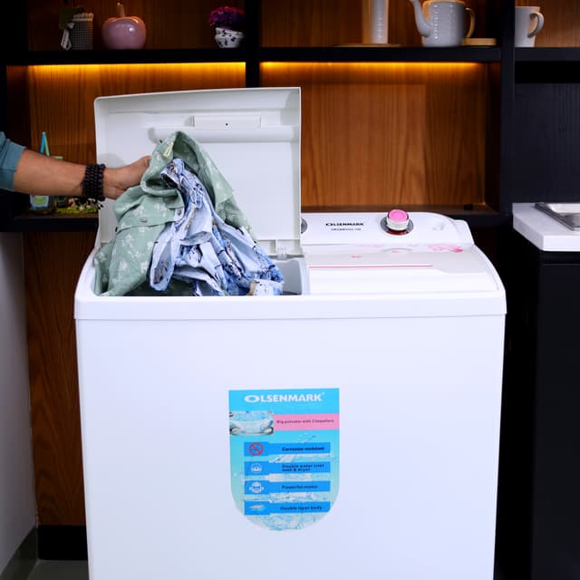 غسالة حوضين 14 كجم Twin Tub Semi Automatic Washing Machine من Olsenmark - 188586