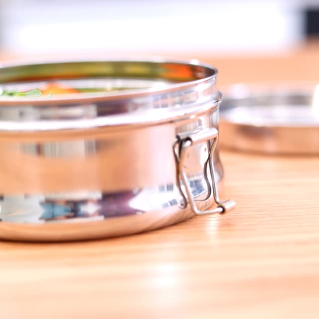 Delcasa S/S Lunch Box With Plate/14cm 1X36