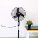Olsenmark Stand Fan, 16 Inch - Strong Fan Guard - 5 Leaf Blades - Powerful