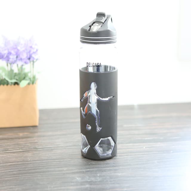 Delcasa 700 Ml Water Bottle -Portable Transparent Body Reusable Water Bottle Wide Mouth With Straw - SW1hZ2U6NDAxOTQx