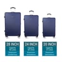 PARA JOHN Abs Hard Trolley Luggage Set, Navy - 162051