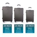 PARA JOHN PJTR3077 ABS Hard TrollePARA JOHN Travel Luggage Suitcase Set of 3 - Trolley Bag, Carry On Hand Cabin Luggage Bagy Luggage Set, Burgundy - SW1hZ2U6NDA3NzQy