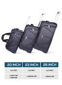 مجموعة شنط السفر لون رمادي 3Piece Duffle Bag Set /Travel Bag - Cabin Size Travel Duffel Bag - Holdall Duffle Carry Bag - PARA JOHN - SW1hZ2U6NDE5MTIx