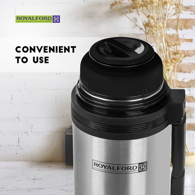 مطرة ماء ستانلس ستيل 1.2 لتر | Royalford Insulated Water Vacuum Bottle