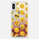Casetify - Glitter Case Rose Gold Emoji Love for iPhone XS/X - SW1hZ2U6MzYzNzcw