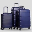 طقم حقائب سفر 3 حقائب مادة ABS بعجلات دوارة (20 ، 24 ، 28) بوصة كحلي PARA JOHN - Sphinx 3 Pcs Trolley Luggage Set, Navy - SW1hZ2U6MzY1MDcy