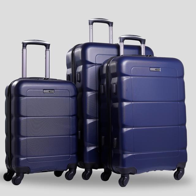 PARA JOHN Sphinx 3 Pcs Trolley Luggage Set, Navy - SW1hZ2U6MzY1MDcy