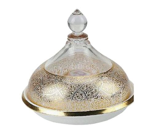 صحن حلوى و سكاكر - قطعتين  Royalford Salwa Glass Candy Dome