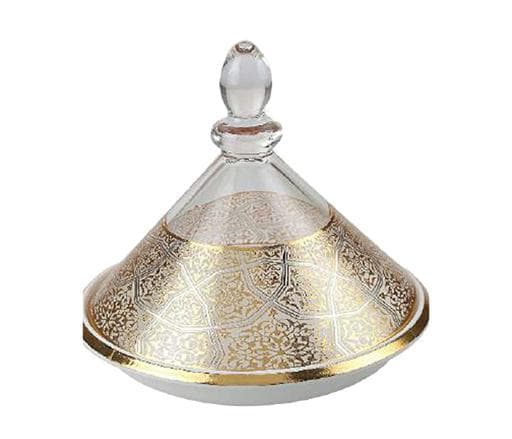 وعاء حلوى مع غطاء Royalford 7Inch 2Pcs Salwa Glass Candy