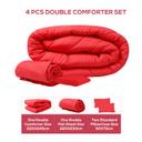 PARRY LIFE 4 Pcs  Comforter 1 Double Comforter, 1 Double Flat Sheet ,2 Standard Pillow Case - SW1hZ2U6NDE3ODMw