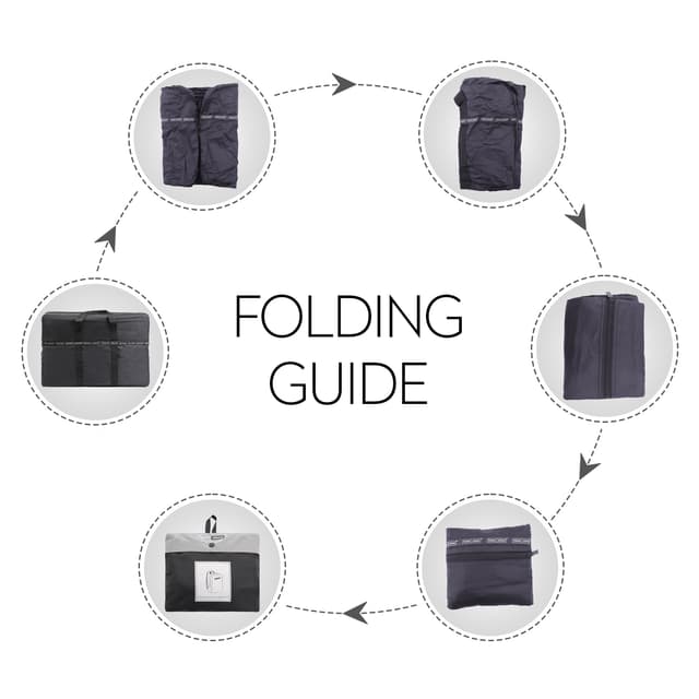 PARA JOHN Foldable Travel Bag, 41L - Foldable Travel Duffel Bag - Water Resistant Nylon Carry-on Bag, Lightweight Travel Luggage Bag for Sports, Gym, Vacation, Camping, Storage, Shopping