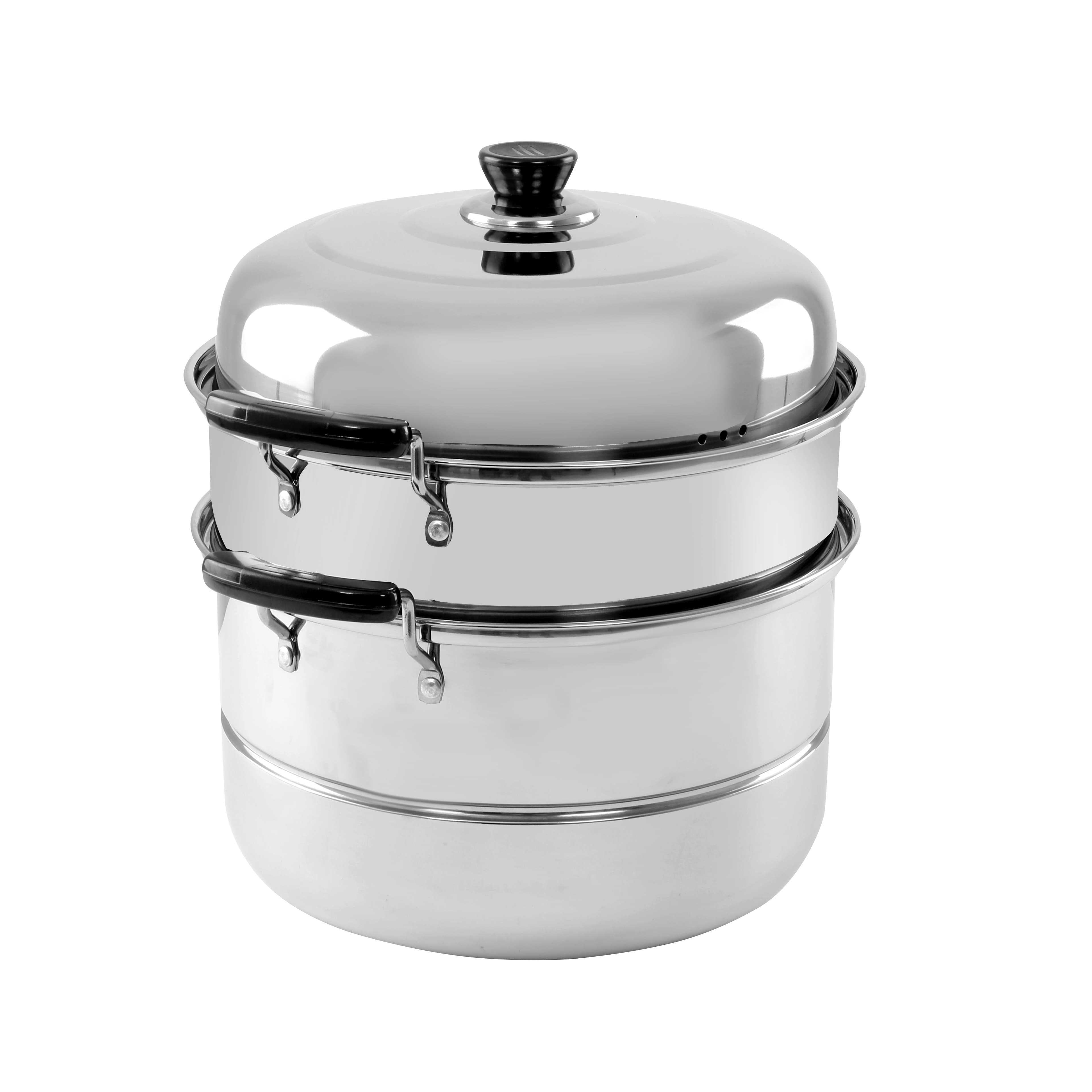 Royalford 9L 2 Layer Stainless Steel Steamer - Steamer Pot, Heat Resistant With Durable & Comfortable