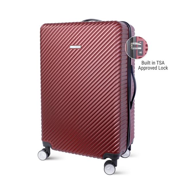 طقم حقائب سفر 3 حقائب مادة ABS بعجلات دوارة (20 ، 24 ، 28) بوصة أحمر برغندي PARA JOHN - Abs Hard Trolley Luggage Set, Burgundy - SW1hZ2U6MzY1NjAz