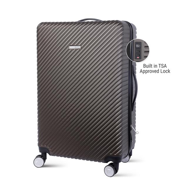 طقم حقائب سفر 3 حقائب مادة ABS بعجلات دوارة (20 ، 24 ، 28) بوصة لون القهوة PARA JOHN - ABS Hard Trolle Travel Luggage Suitcase Carry On Hand Cabin - Coffee - SW1hZ2U6NDA3NzM0