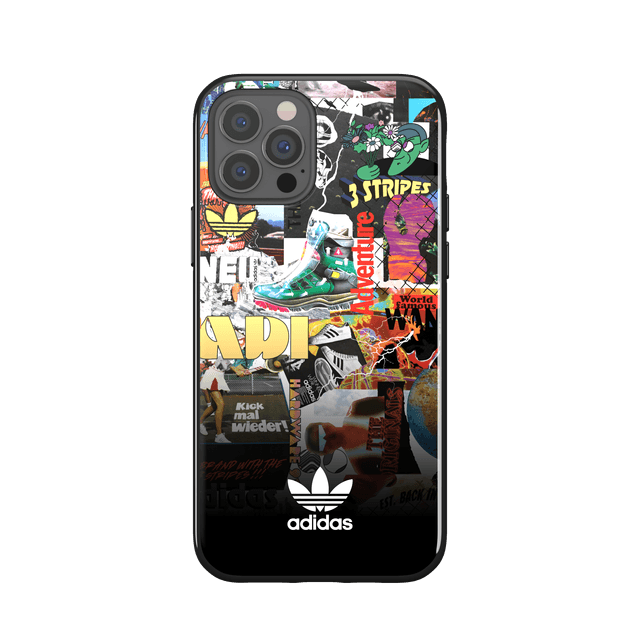 adidas SNAP Apple iPhone 12 / 12 Pro Graphic Case - Back cover w/ Trefoil Design, Scratch & Drop Protection w/ TPU Bumper, Wireless Charging Compatible - Colourful - SW1hZ2U6MzU5MDM5