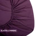 شرشف سرير مزدوج و 2 غطاء وسادة - بني غامق PARRY LIFE Fitted Sheet
