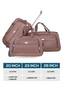 ABRAJ 2 Wheel Duffle Bag, 3 Pc - Cabin Size Roller Travel Duffel Bag - Wheeled Trolley Holdall Duffle Carry Bag - Lightweight Telescopic Frame - Portable Weekend Overnight Travel Holdall Han - SW1hZ2U6NDE4OTQz