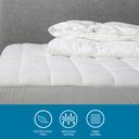 PARRY LIFE Soft Mattress Topper - Polyester Cover Microfiber Filling - Super soft, Box Stitched Mattress Protector Topper Cover, Elasticated Corner Straps - 200 x 200 cm - SW1hZ2U6NDE3NDQy