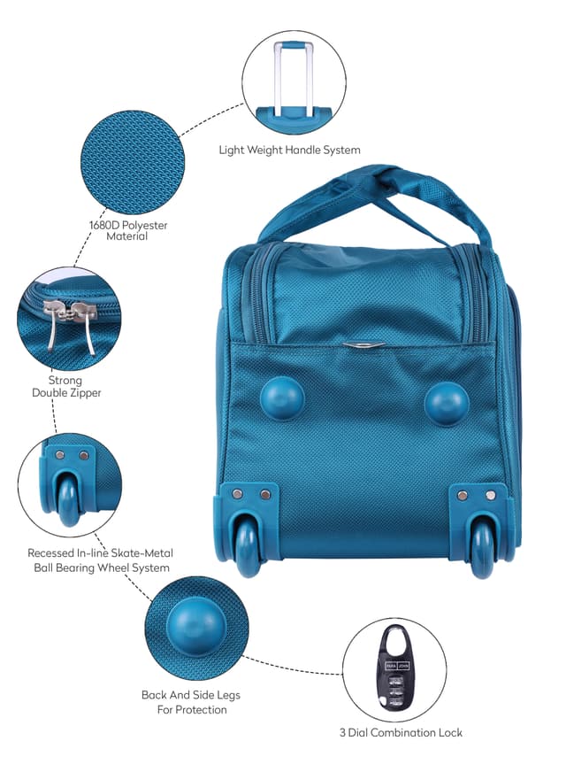 طقم شنط دافل قماش 20/23/26 انش ثلاث قطع بارا جون فيروزي PARA JOHN Duffle Bag Set